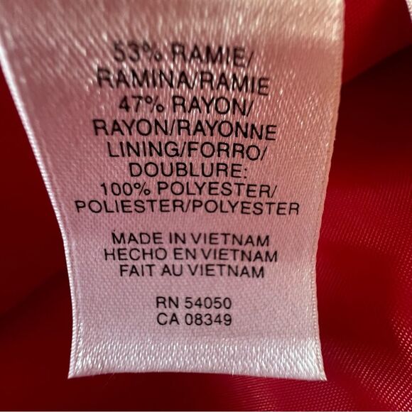 Evan Picone Ramie Blend Salmon Pink Blazer Office Pant Set Jacket-6P/Pant-8P - Picture 12 of 14